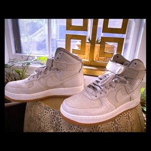 nike air force 1 high - off white croc finish - w8